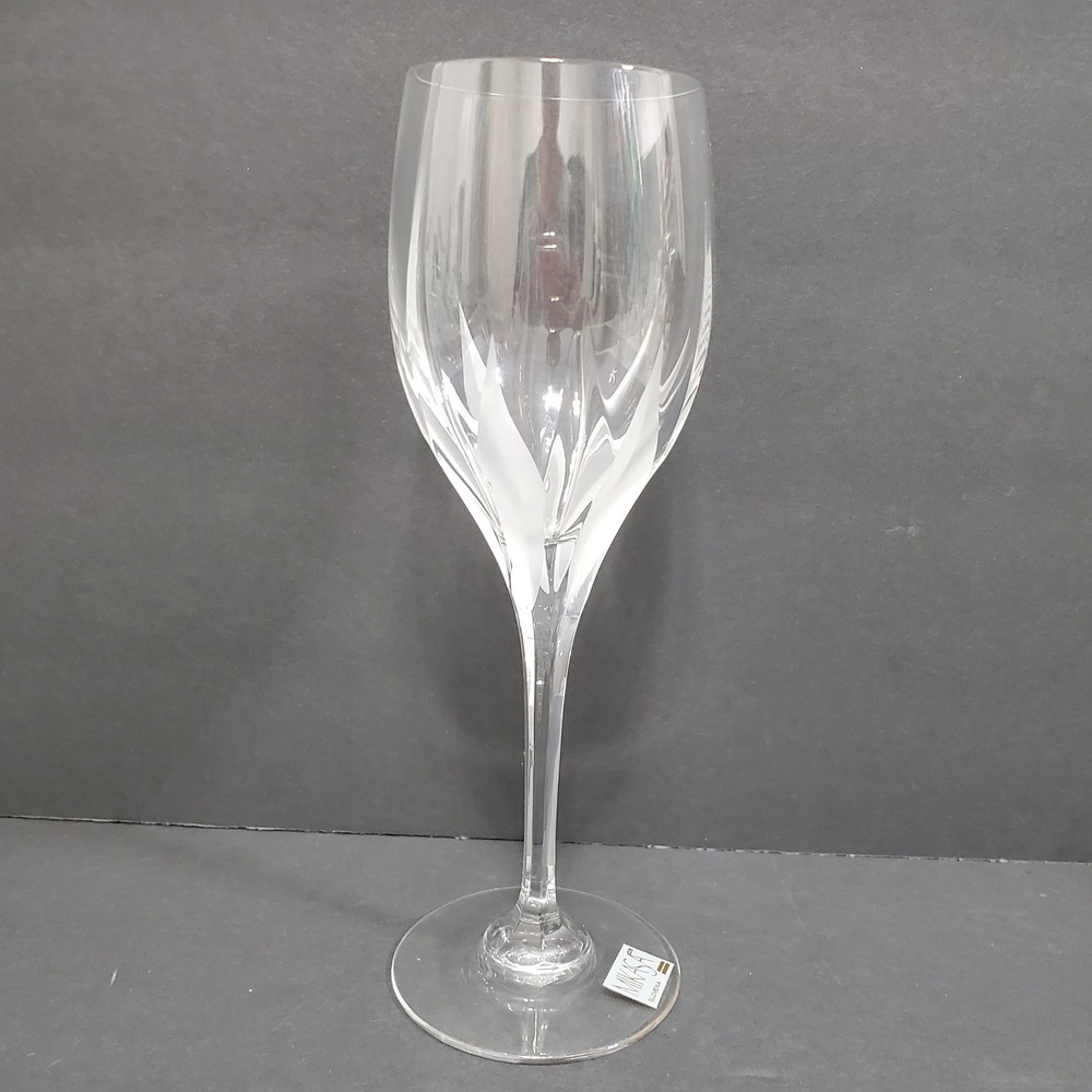 Mikasa Arctic Lights Wine Goblet 9.75in Clear Frosted Crystal